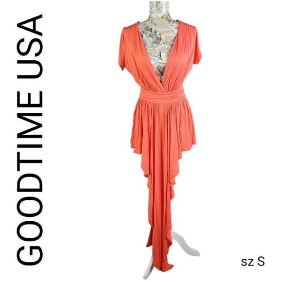 Goodtime USA Melon V Neck Long in the Middle Stretchy Mini Dress - Picture 2 of 11